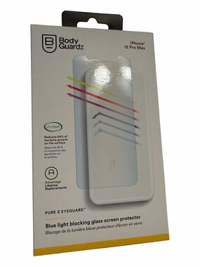 Blue Light Blocking Glass Screen Protector iPhone 12 Pro Max Pure 2 Eyeguard